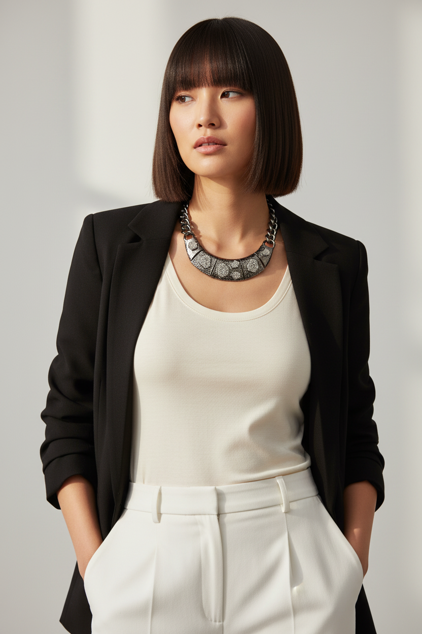 Graziano dead stock statement necklace