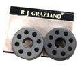 80'S VINTAGE GRAZIANO BOLD WOOD & RHINESTONE ACCENT EARRINGS