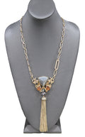 Graziano chain tassel necklace