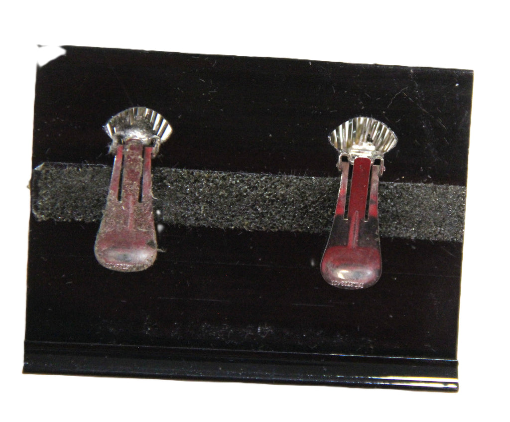 GRAZIANO LARGE CLEAR CRYSTAL AND SILVER WIRE STATEMENT EARRINGS