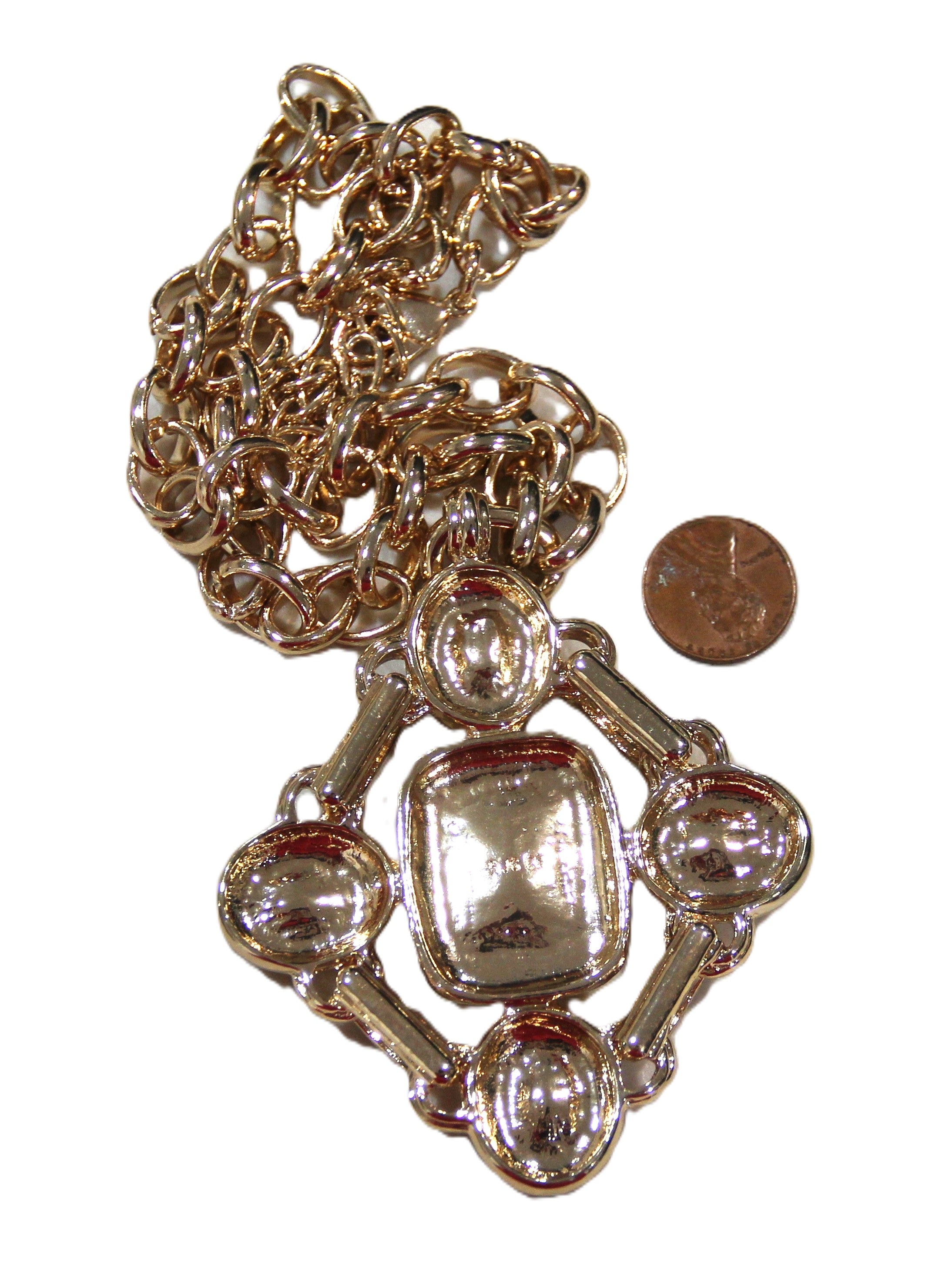 GRAZIANO DEAD STOCK VINTAGE MALTESE CROSS NECKLACE - CLEAR