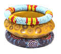 GRAZIANO DEAD STOCK "AFRICABORIGINAL" BANGLE BRACELET STACK