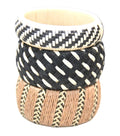 GRAZIANO DEAD STOCK "THE WEAVE" BANGLE BRACELET STACK