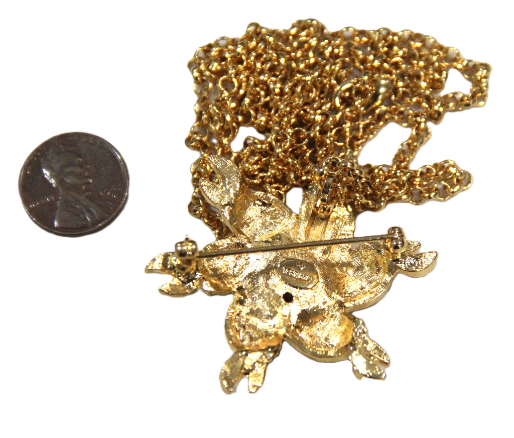GRAZIANO DEAD STOCK PENDANT BROOCH ON CHAIN