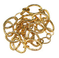 GRAZIANO BRIGHT GOLD HAMMERED LINK STATEMENT CHAIN NECKLACE