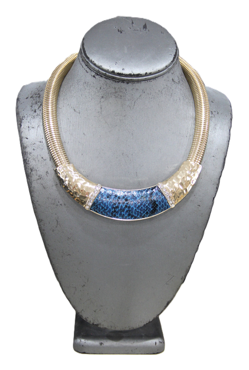 Graziano blue fx skin omega necklace