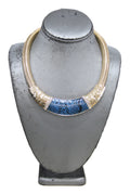 Graziano blue fx skin omega necklace