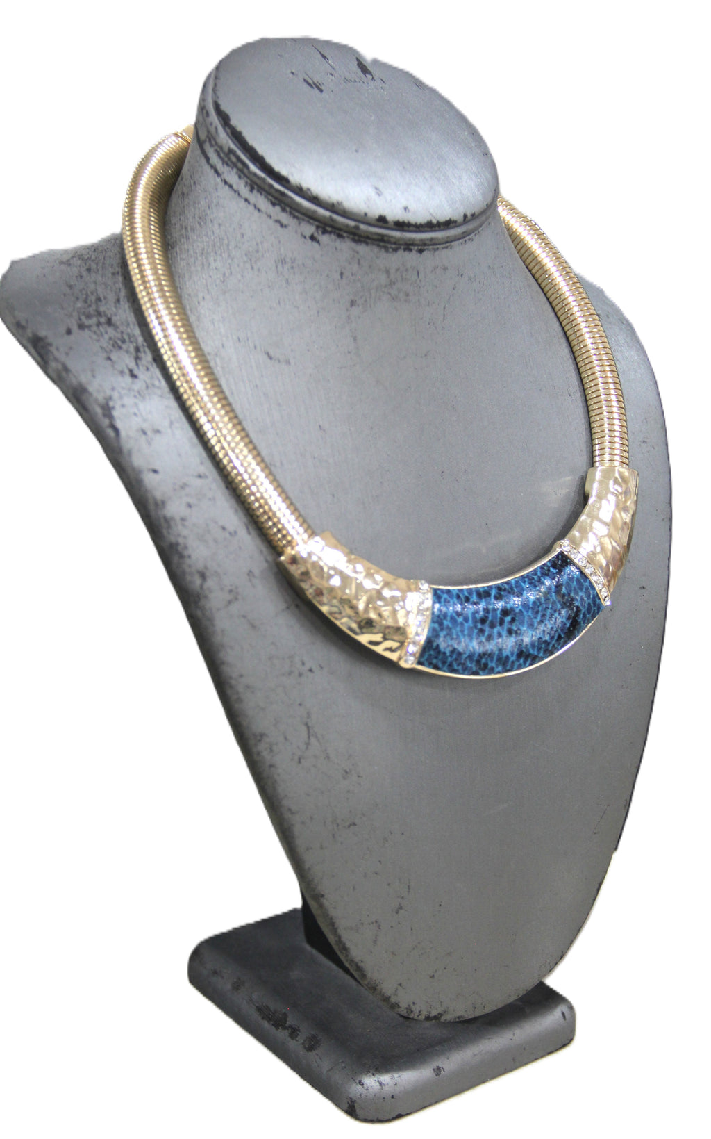 Graziano blue fx skin omega necklace