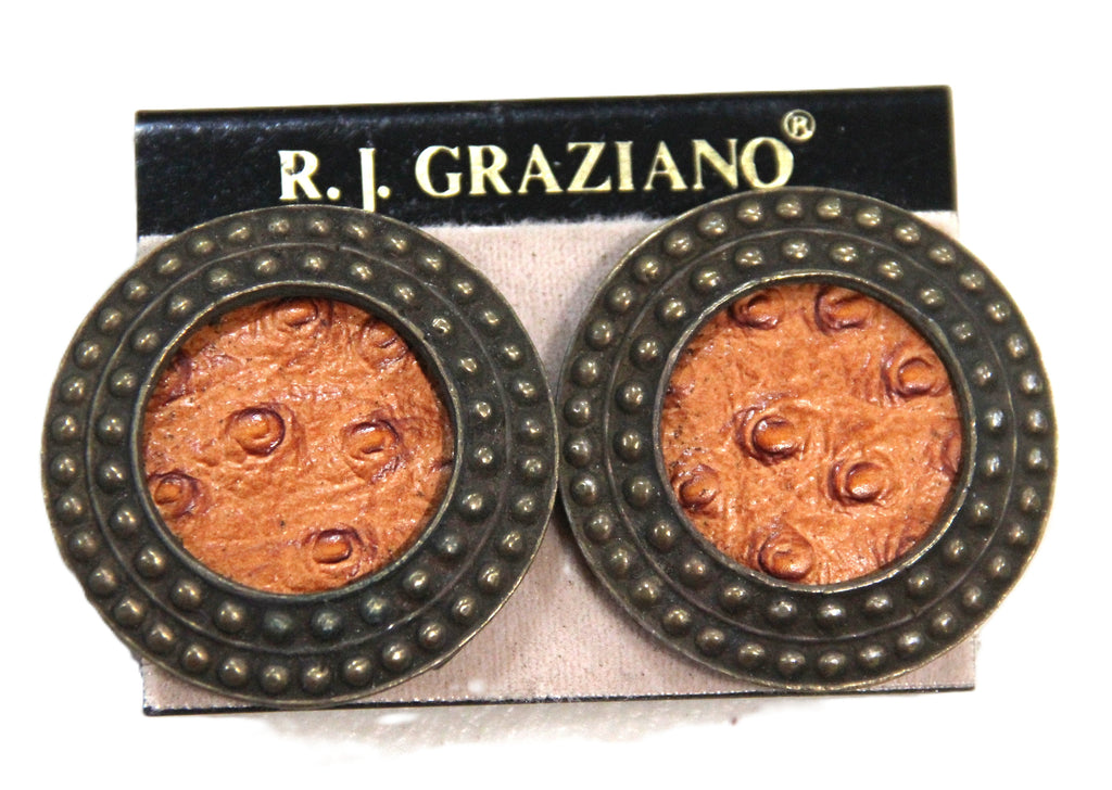 DEAD STOCK OXIDIZED BRASS TRIBAL BOHO SOHO EARRINGS