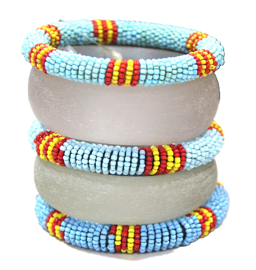 THE FROSTED STRIPES BANGLE BRACELET STACK