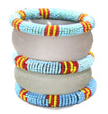 THE FROSTED STRIPES BANGLE BRACELET STACK