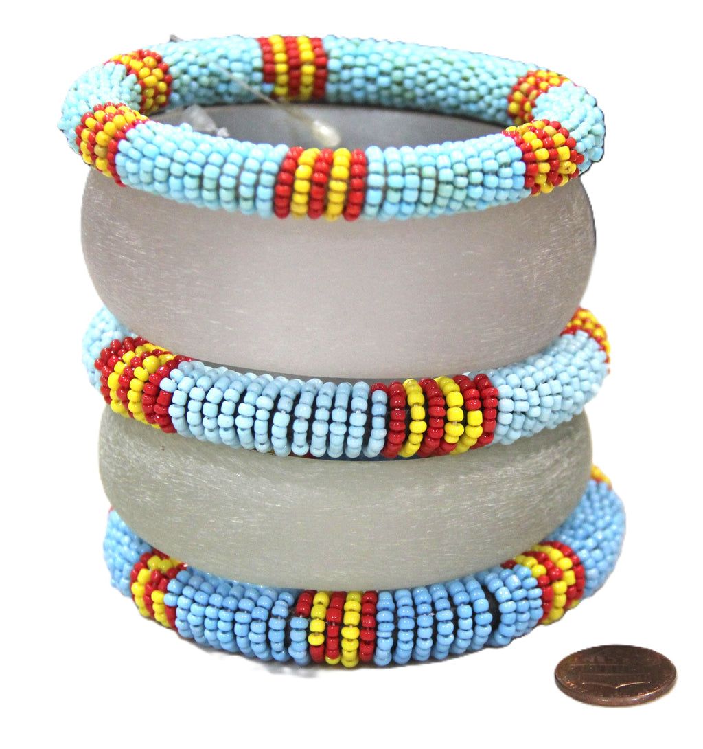 THE FROSTED STRIPES BANGLE BRACELET STACK
