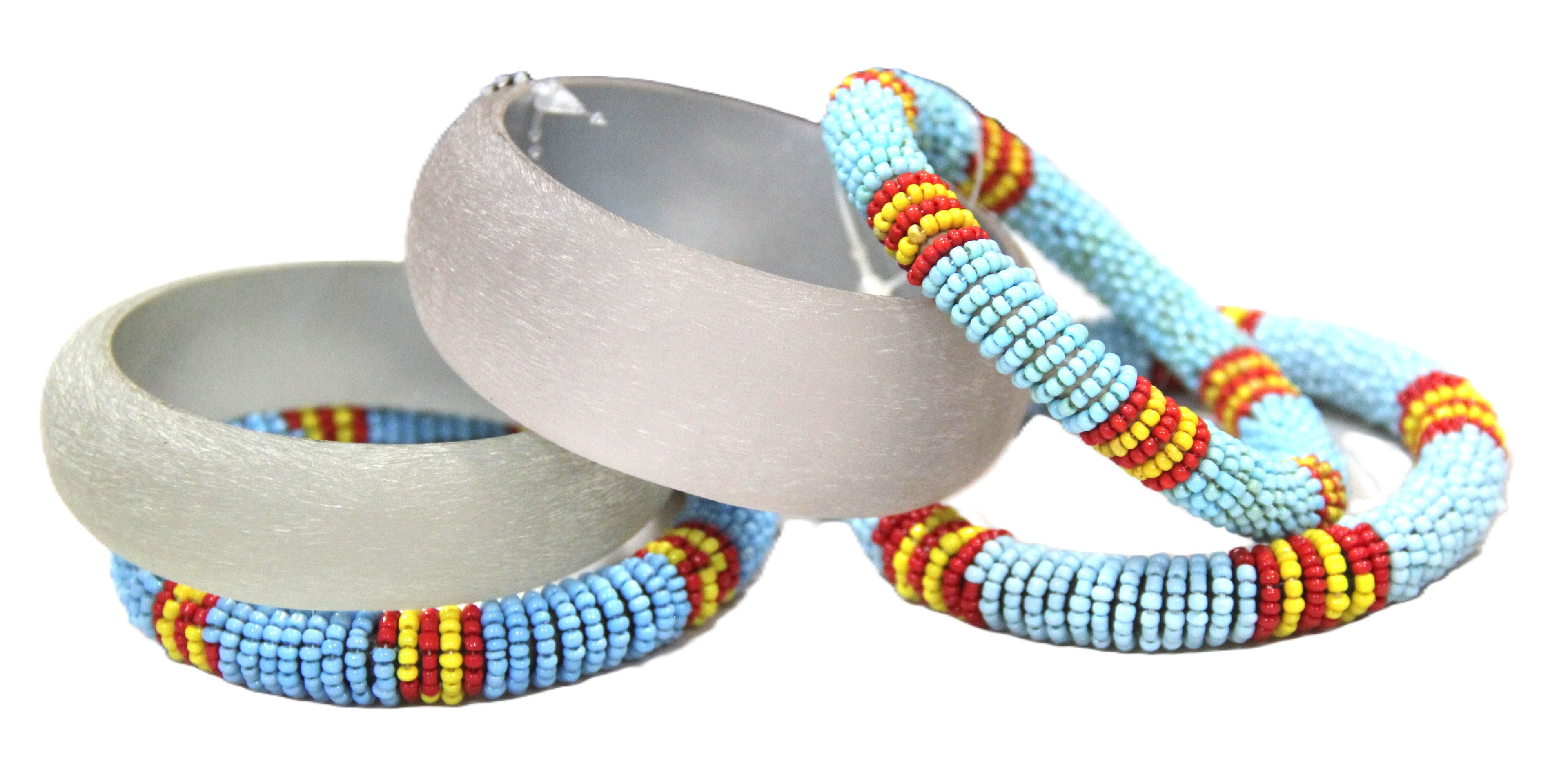 THE FROSTED STRIPES BANGLE BRACELET STACK