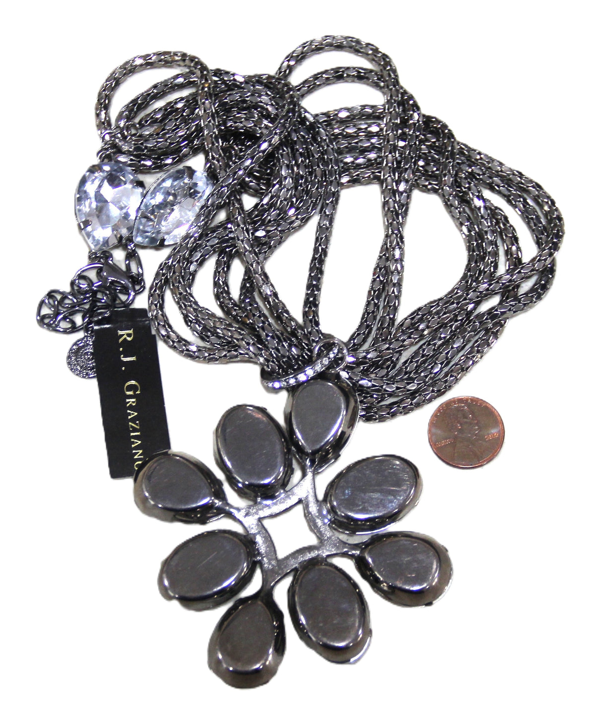 GRAZIANO GLASS PENDANT NECKLACE