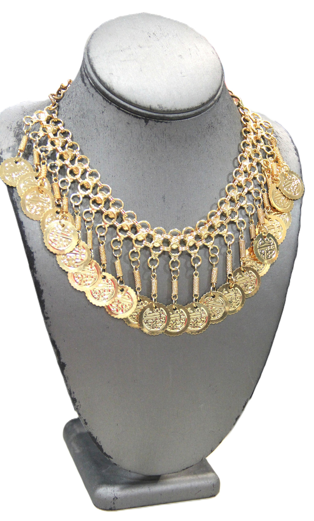 GRAZIANO TRIBAL FX COIN NECKLACE - GOLD
