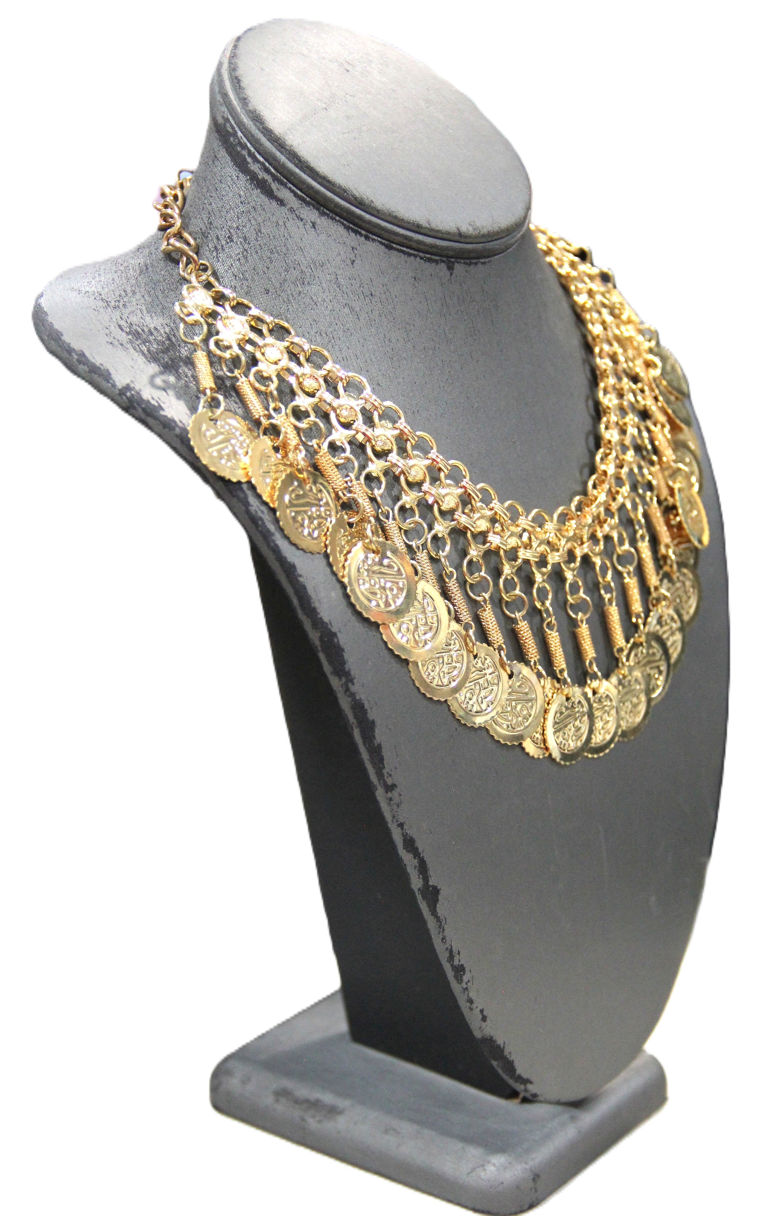 GRAZIANO TRIBAL FX COIN NECKLACE - GOLD