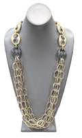 GRAZIANO DEAD STOCK MARINER & CHAIN LINK STATEMENT NECKLACE
