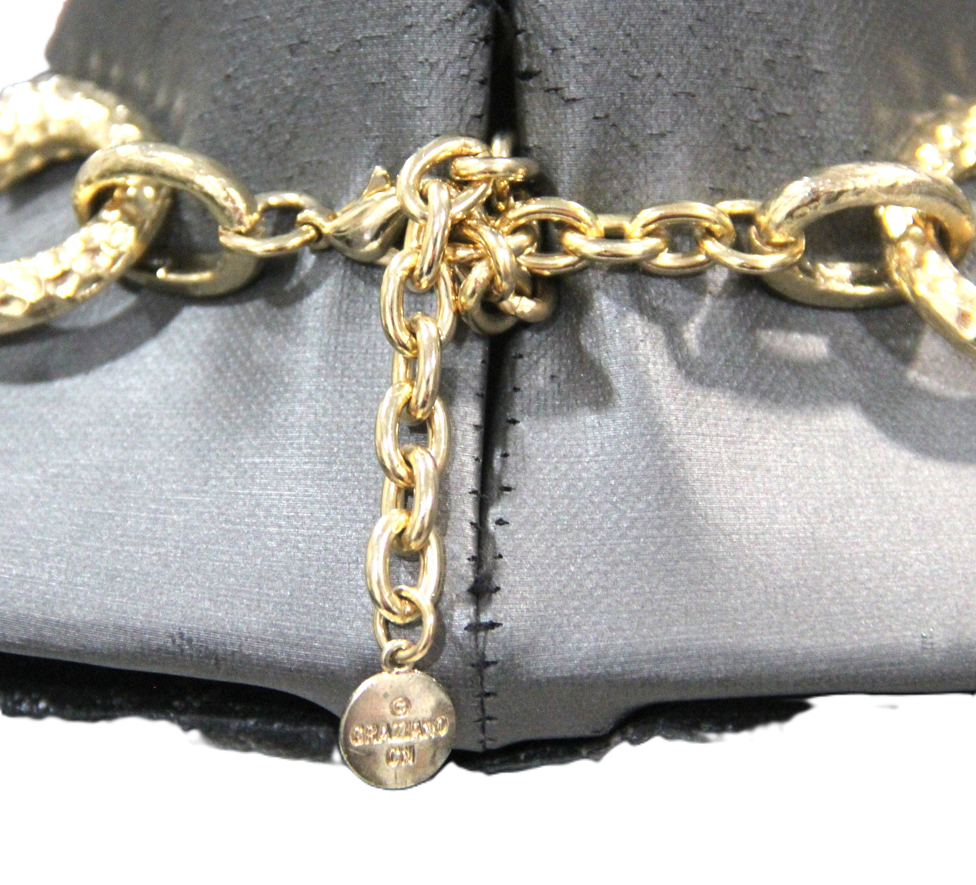 GRAZIANO DEAD STOCK MARINER & CHAIN LINK STATEMENT NECKLACE