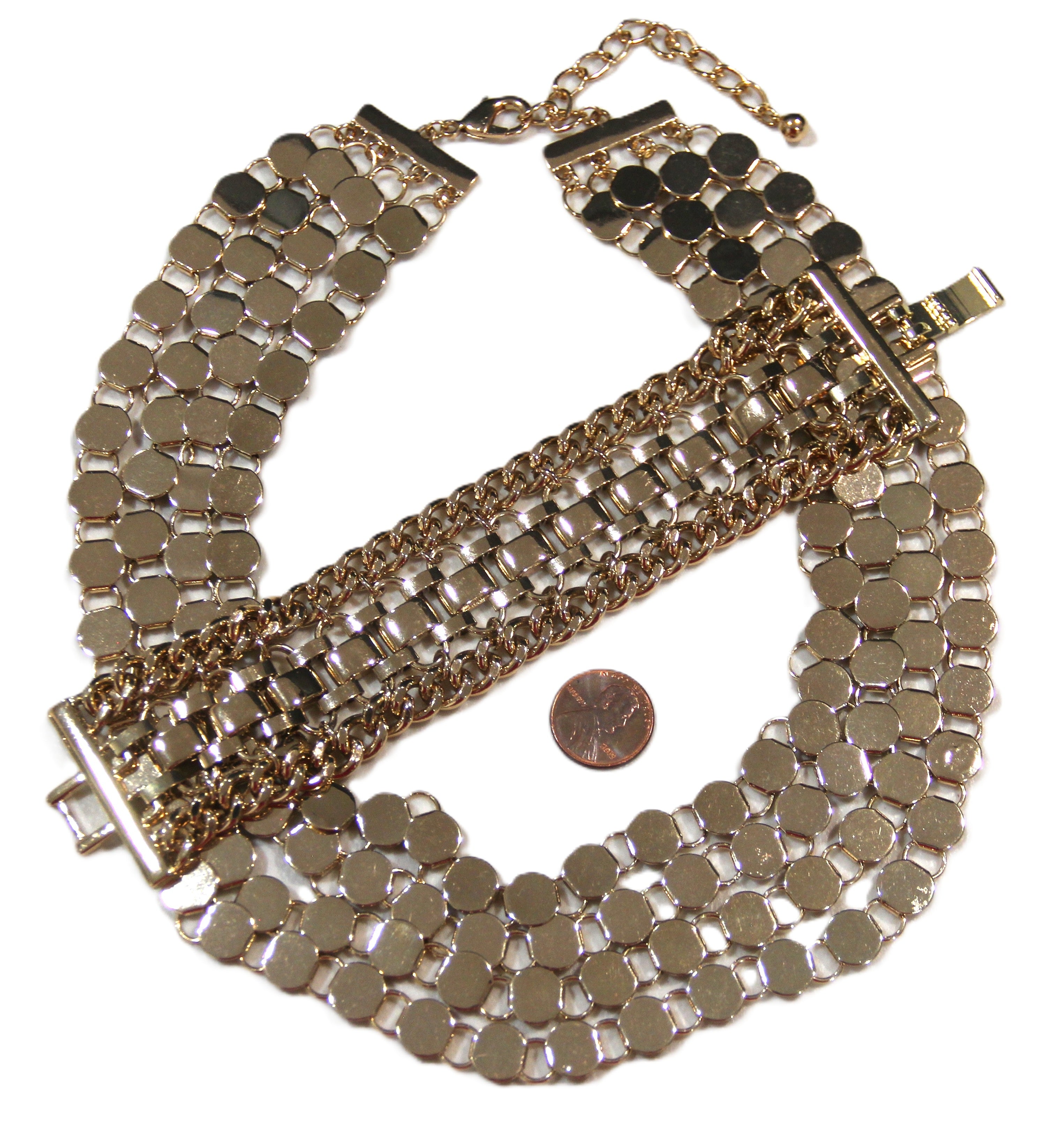 VINTAGE DEAD STOCK MULTI STRAND GOLD "GO WITH" SET
