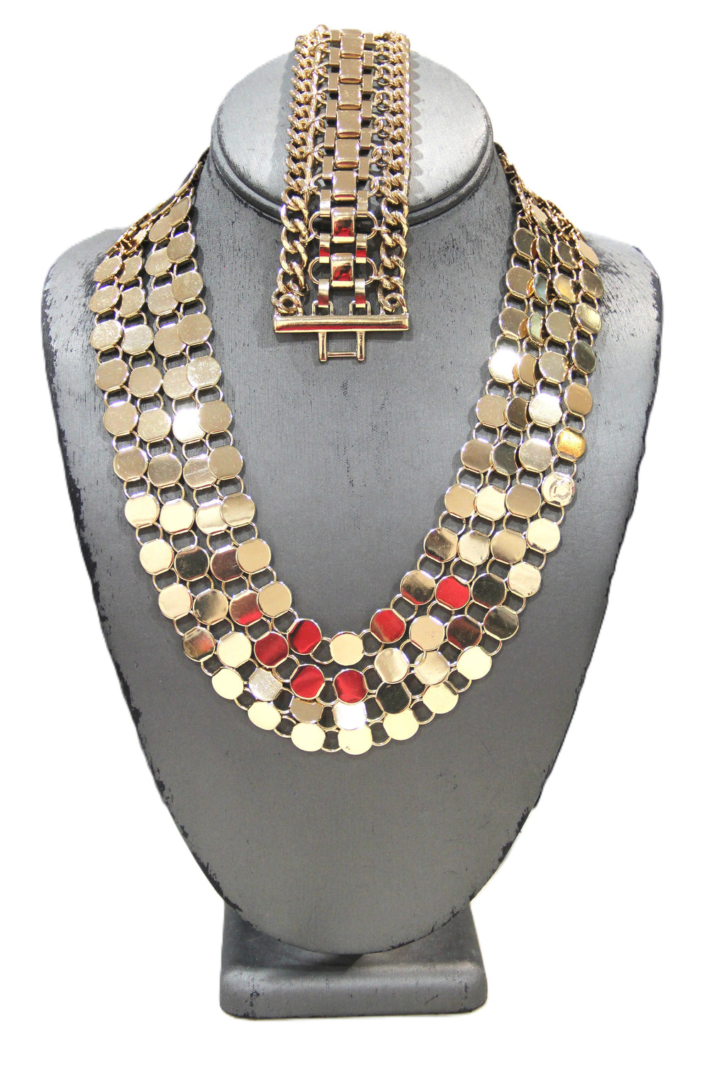 VINTAGE DEAD STOCK MULTI STRAND GOLD "GO WITH" SET