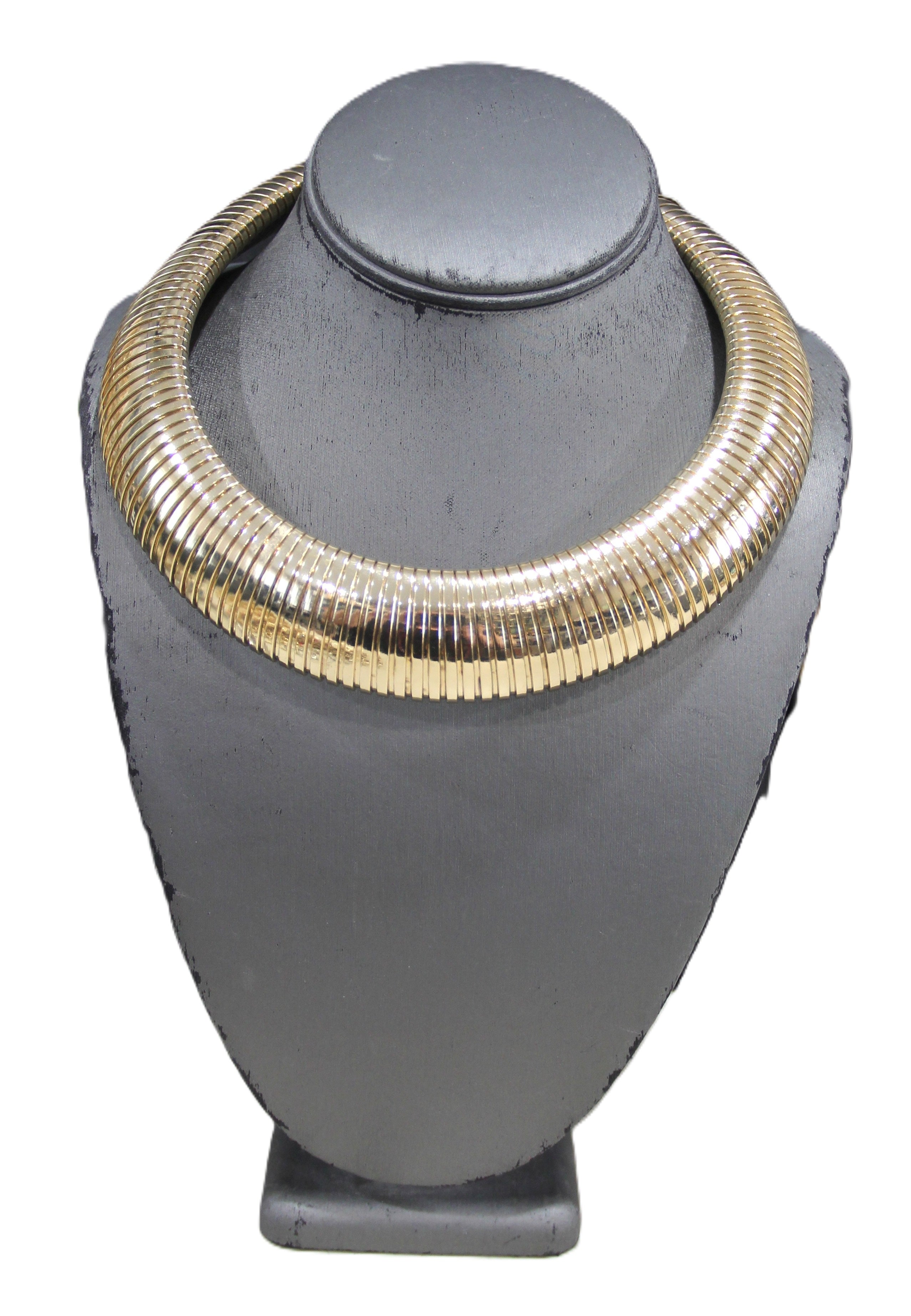 Graziano chunky gold omega necklace
