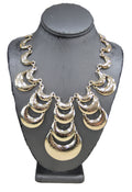 Graziano gold swag statement necklace
