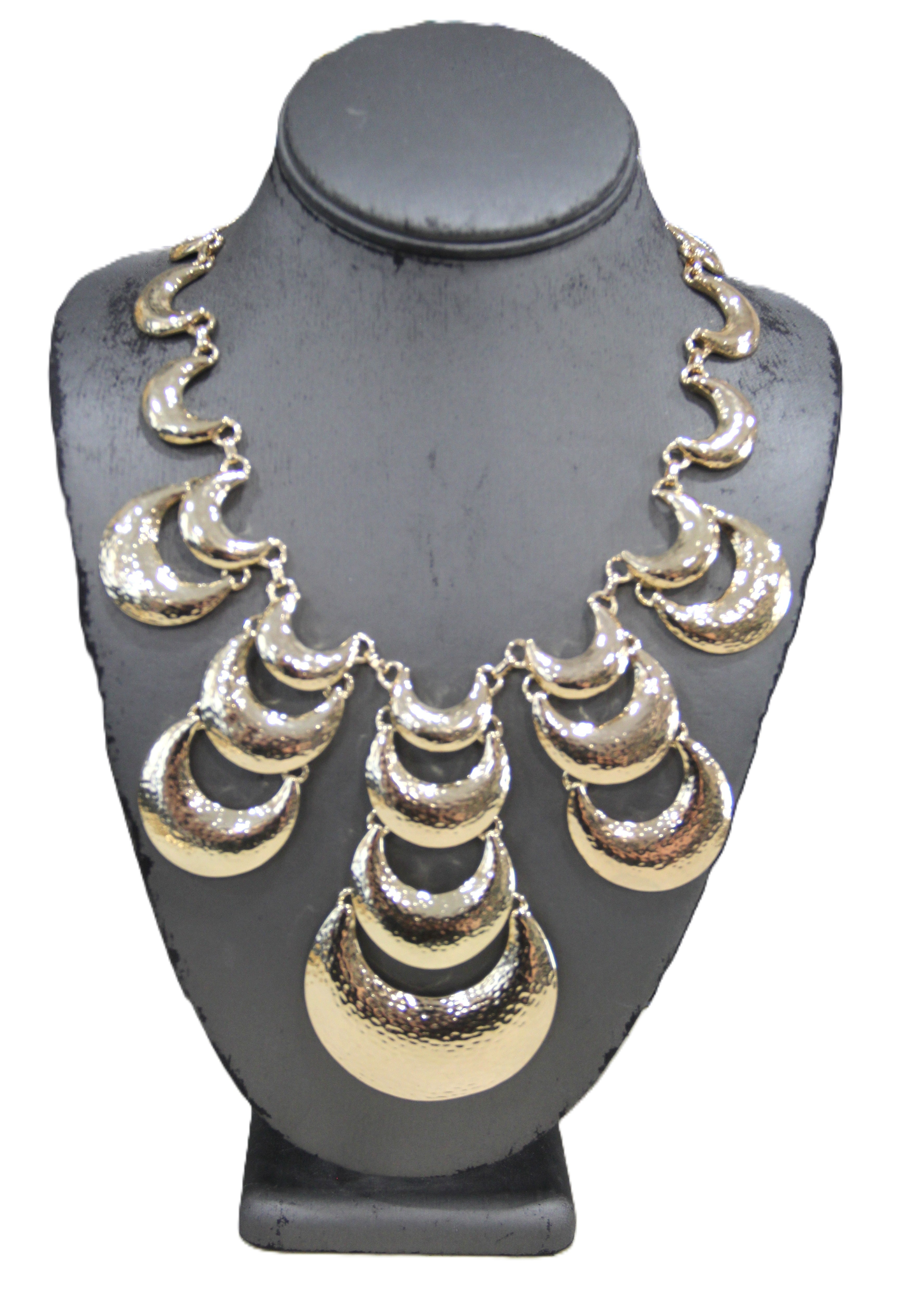 Graziano gold swag statement necklace