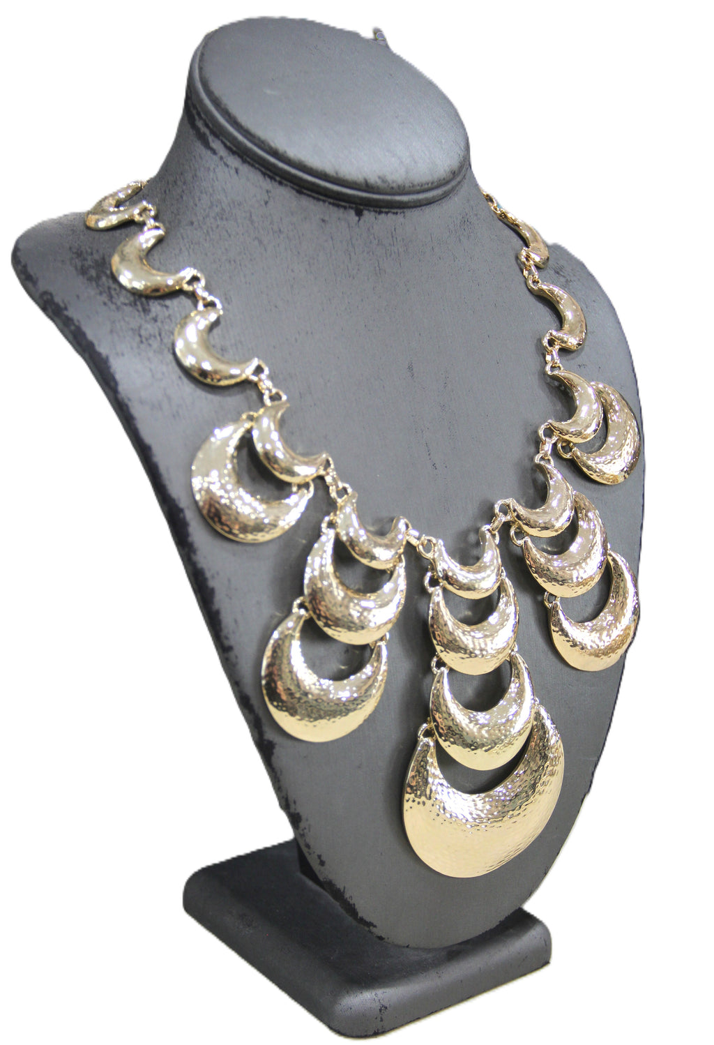 Graziano gold swag statement necklace