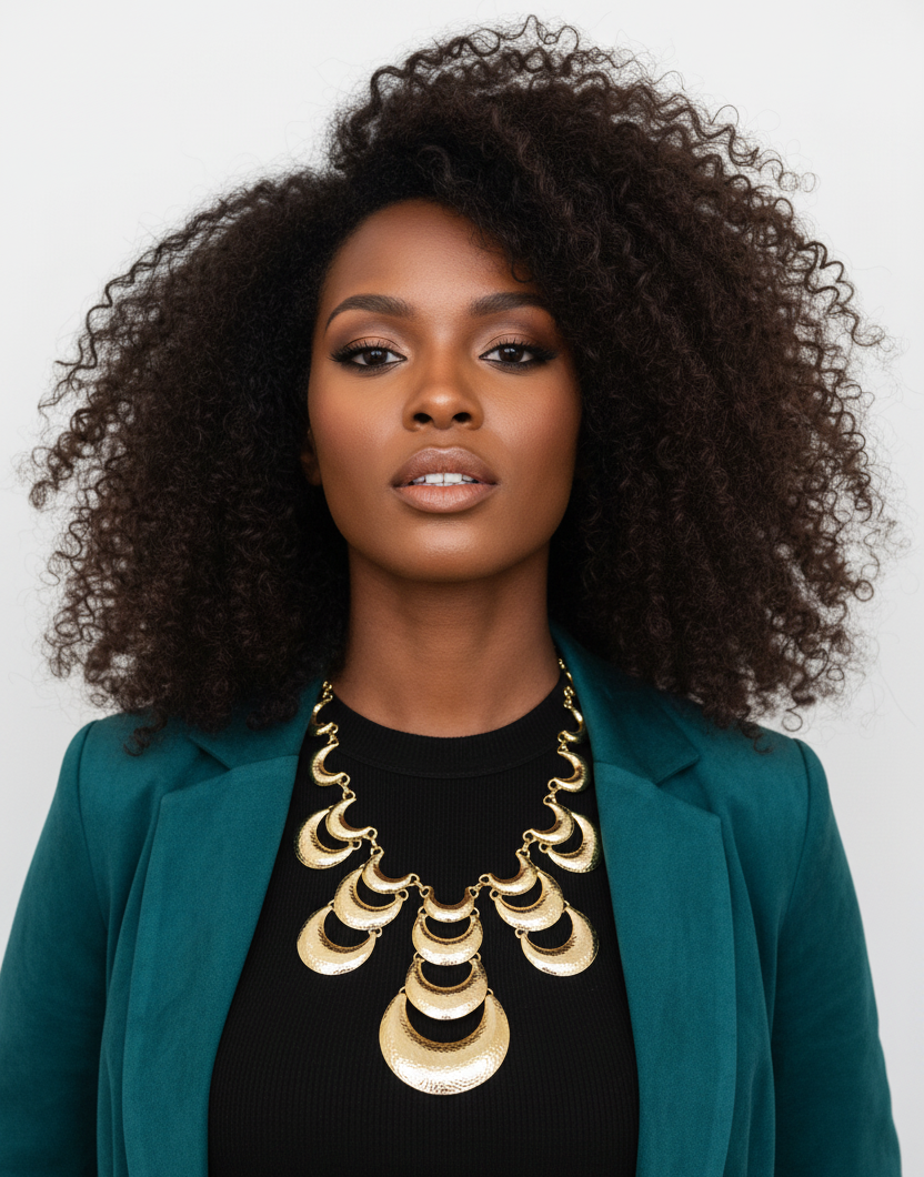 Graziano gold swag statement necklace