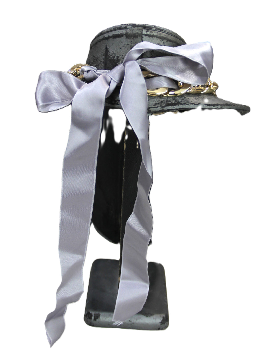 GRAZIANO OR J CREW DEAD STOCK SILK RIBBON & CHAIN NECKLACE