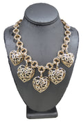 Graziano 80's heart charm vintage necklace