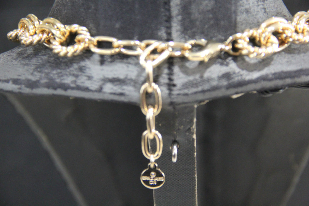 VINTAGE 80'S GRAZIANO CHUNKY HEART CHARM NECKLACE