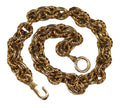 GRAZIANO HEAVY WEIGHT GOLD DOUBLE LINK & ROPED CIRCLE CHAIN NECKLACE
