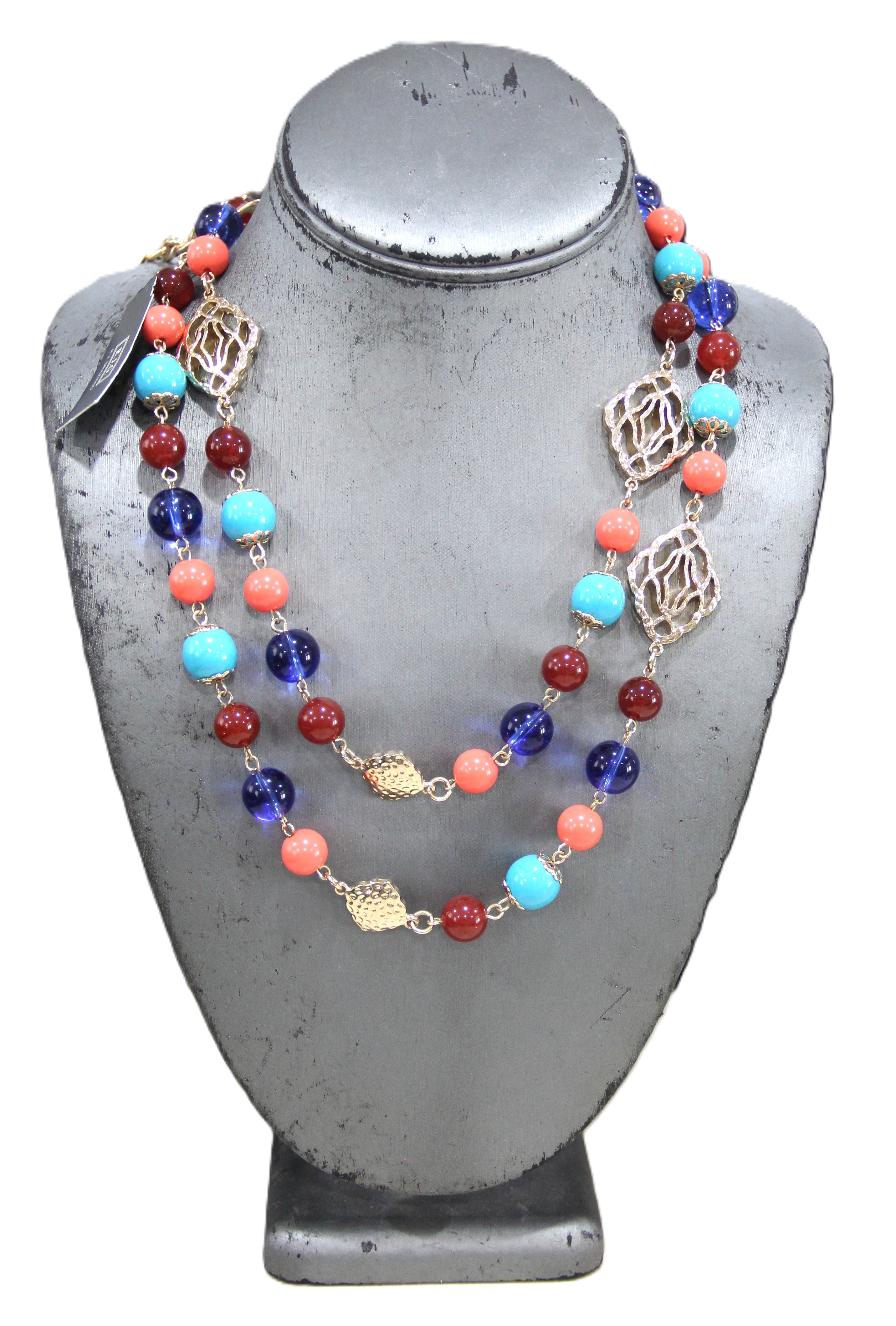 Graziano dead stock glass bead necklace