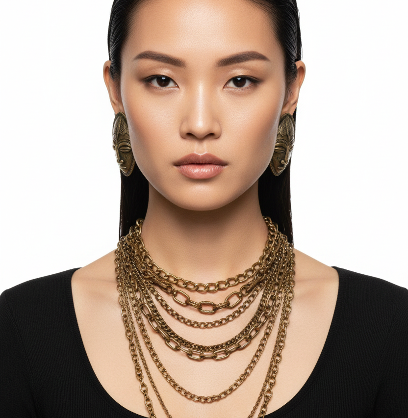 Graziano mask earrings