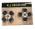 GRAZIANO DISTRESSED MATTE SILVER MALTESE CROSS EARRINGS