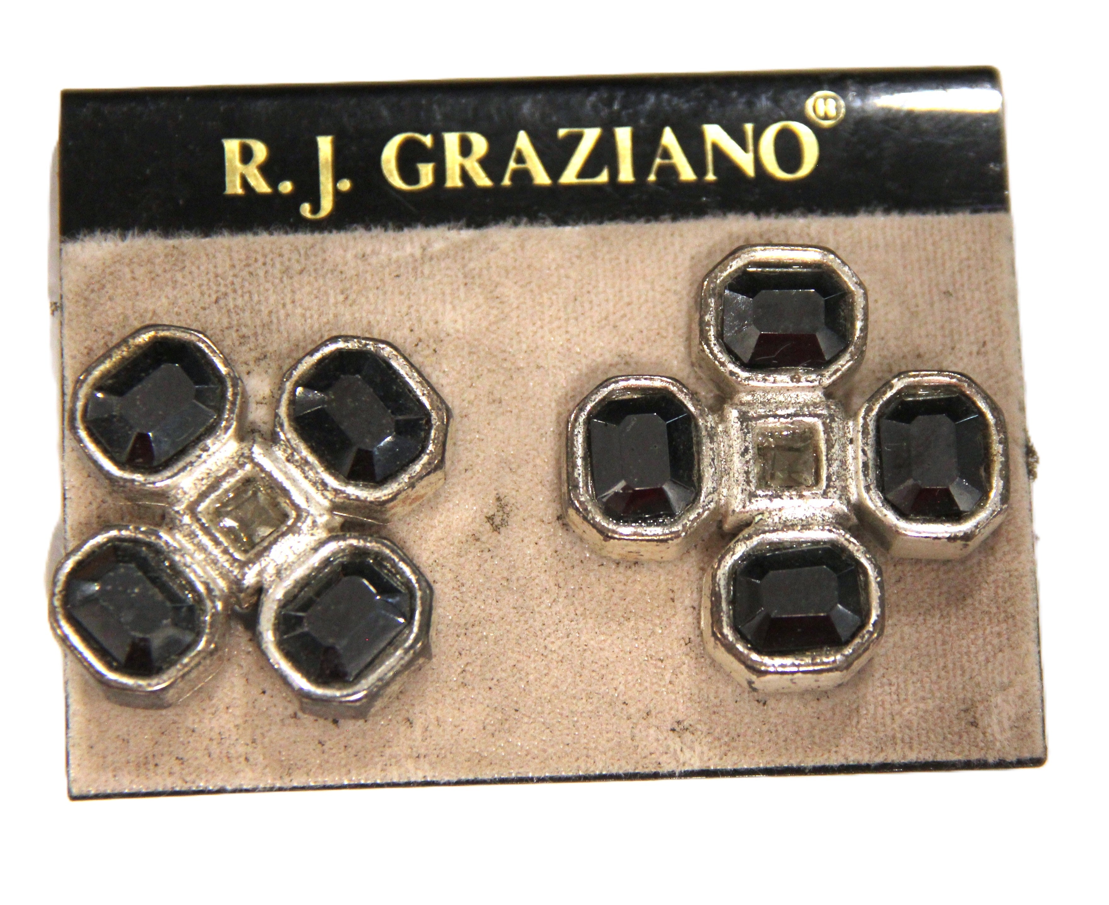 GRAZIANO DISTRESSED MATTE SILVER MALTESE CROSS EARRINGS