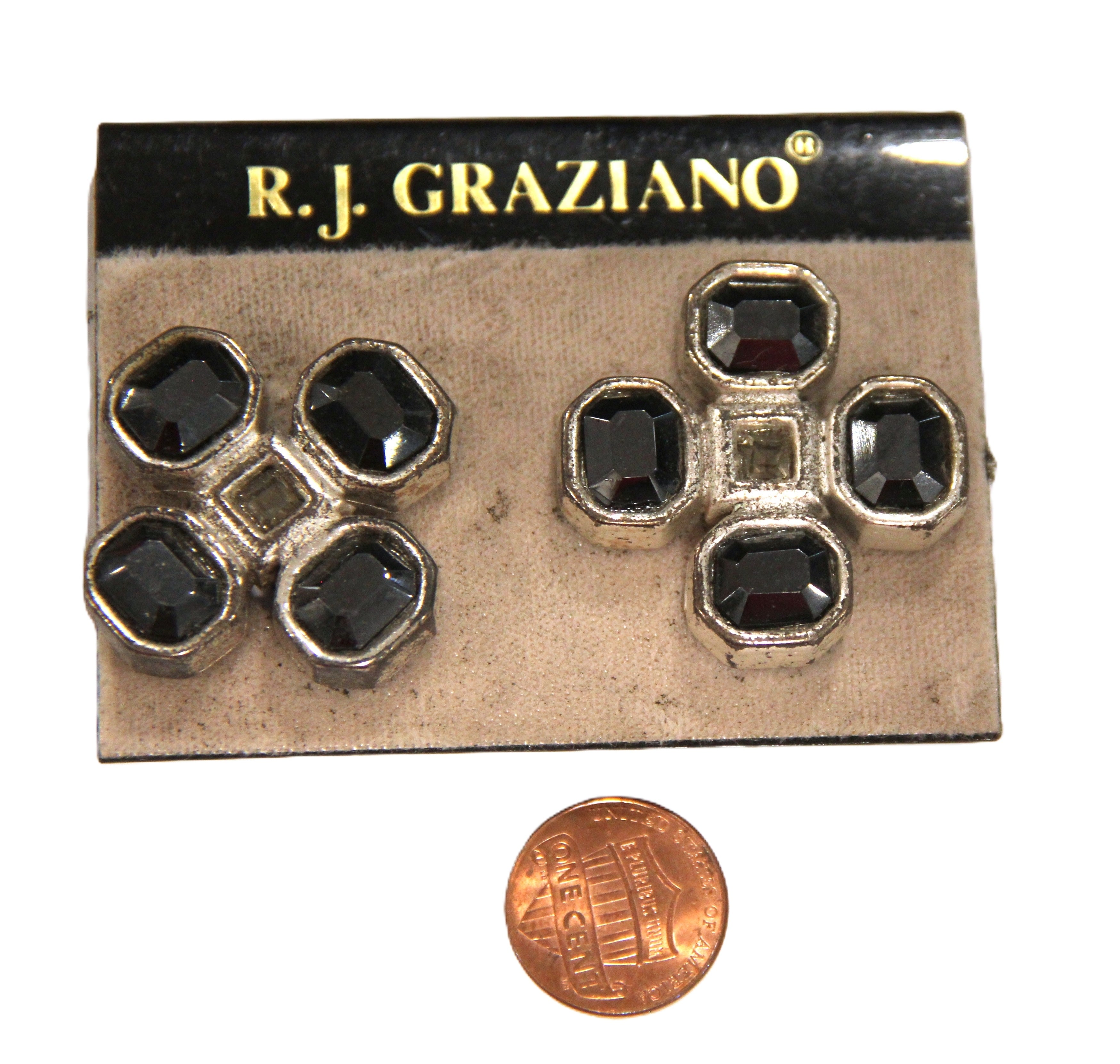 GRAZIANO DISTRESSED MATTE SILVER MALTESE CROSS EARRINGS