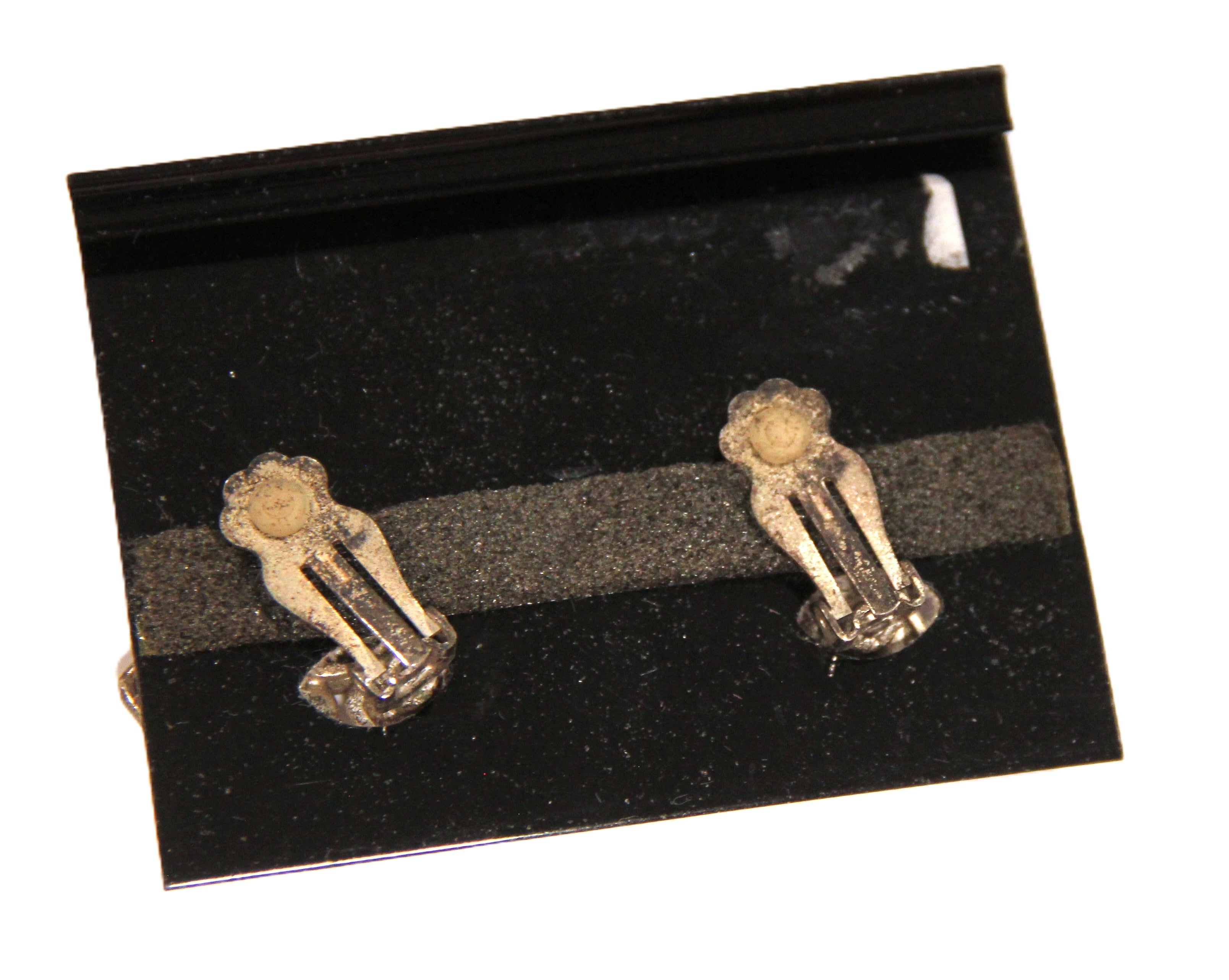 GRAZIANO DISTRESSED MATTE SILVER MALTESE CROSS EARRINGS