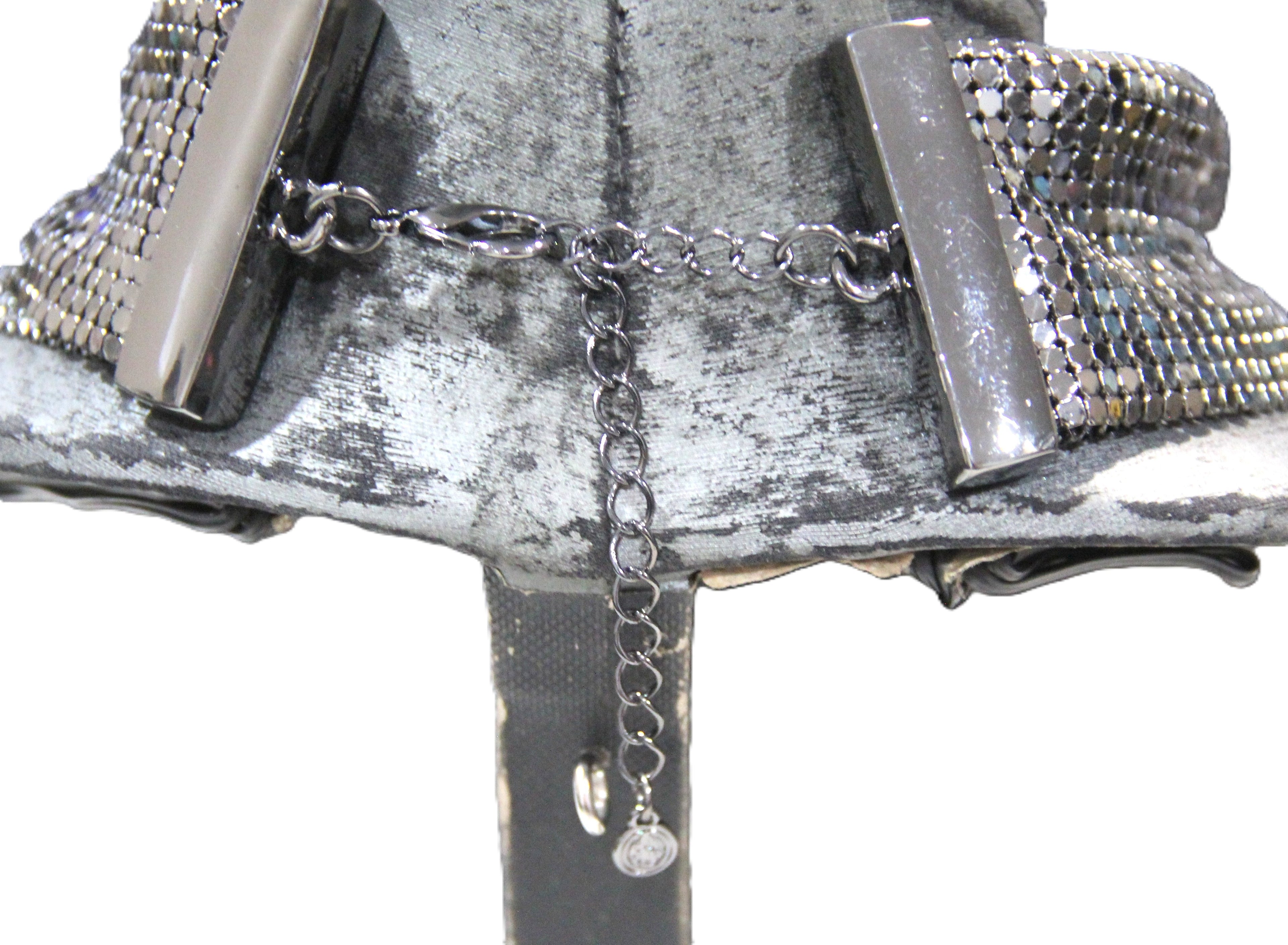 GRAZIANO DEAD STOCK MESH CHOKER SCARF NECKLACE (WHITING & DAVIS STYLE)