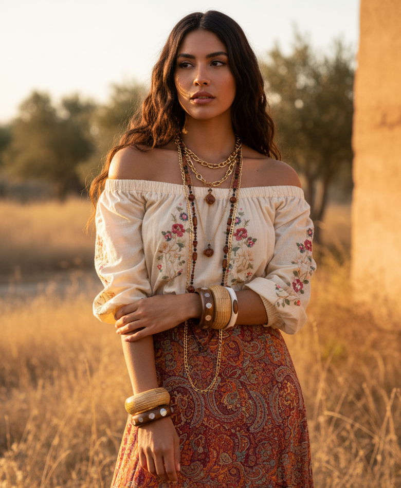 THE "ECLECTIC BOHEMIAN" BANGLE BRACELET STACK