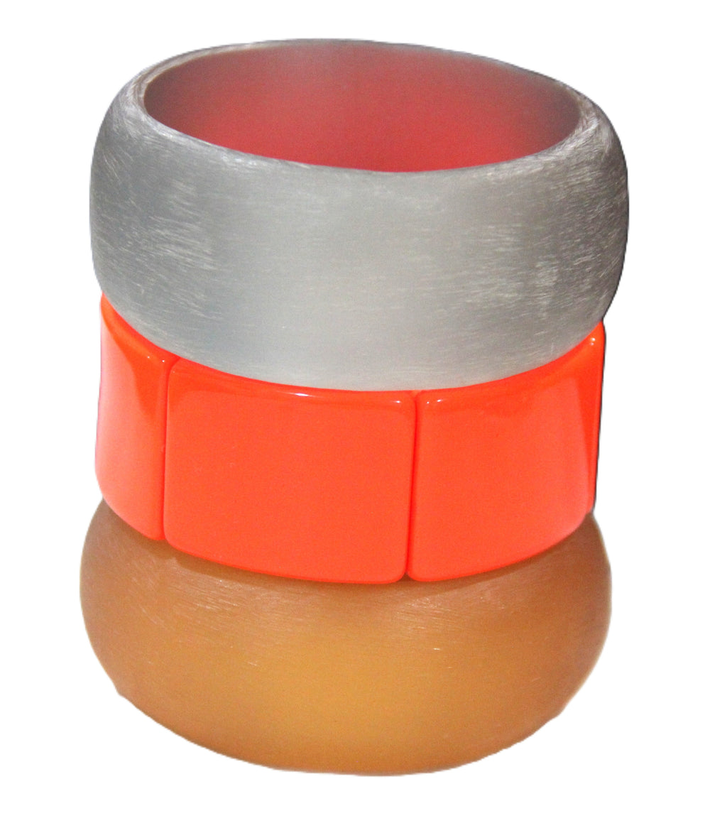 TEQUILA SUNRISE VINTAGE BANGLE BRACELET STACK