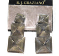 DEAD STOCK OXIDIZED BRASS TRIBAL BOHO SOHO EARRINGS