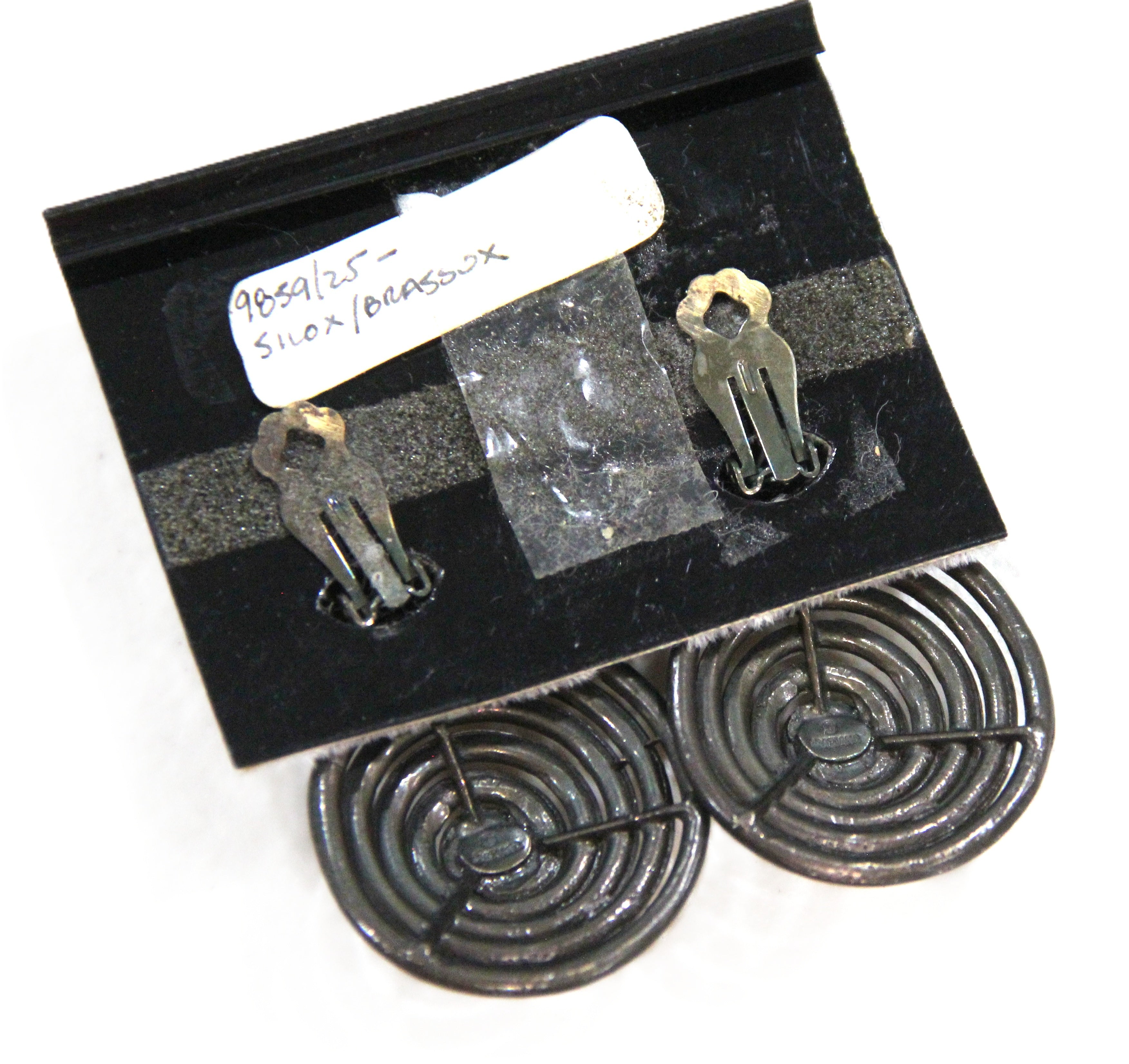 DEAD STOCK OXIDIZED BRASS TRIBAL BOHO SOHO EARRINGS