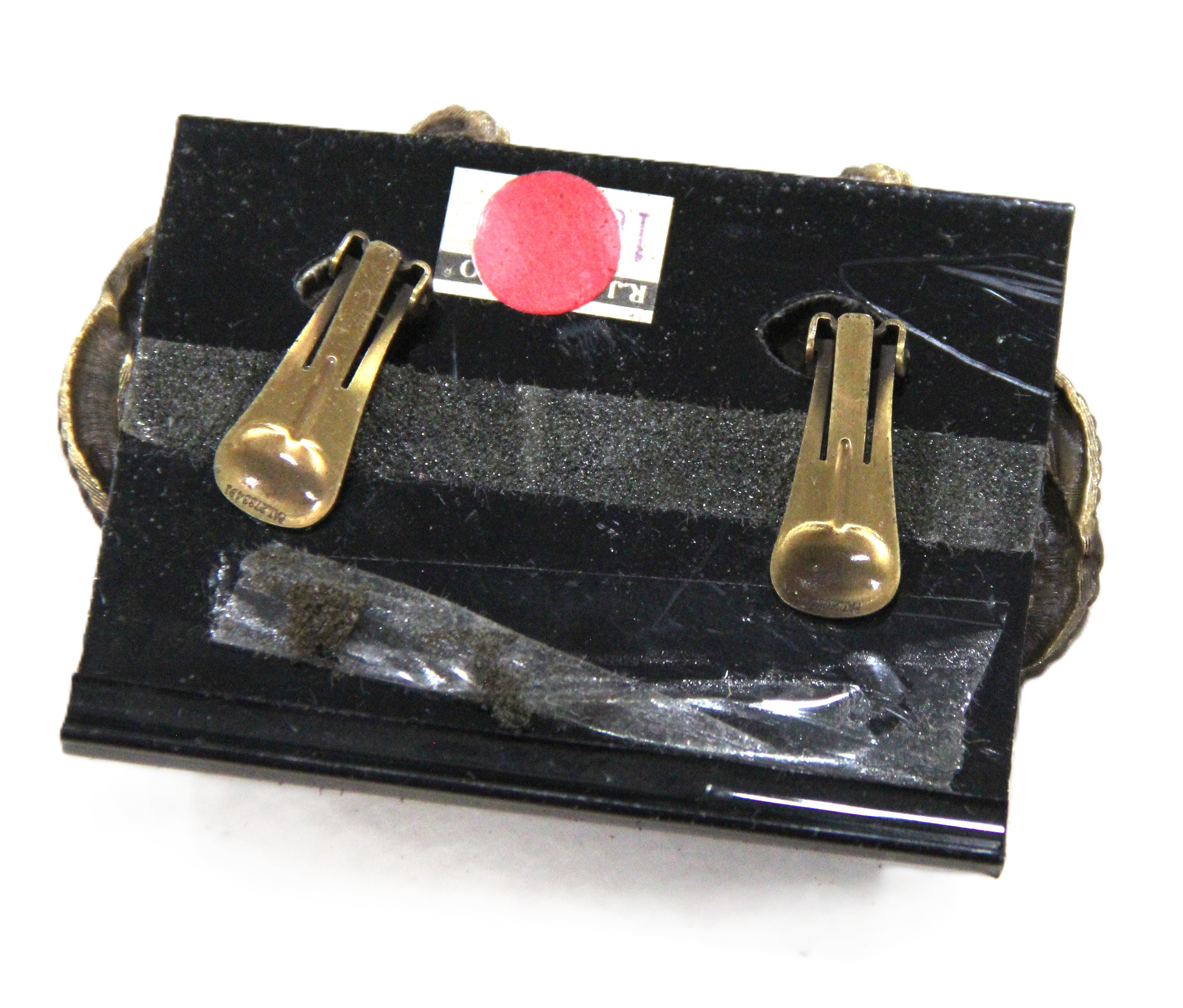 DEAD STOCK OXIDIZED BRASS TRIBAL BOHO SOHO EARRINGS