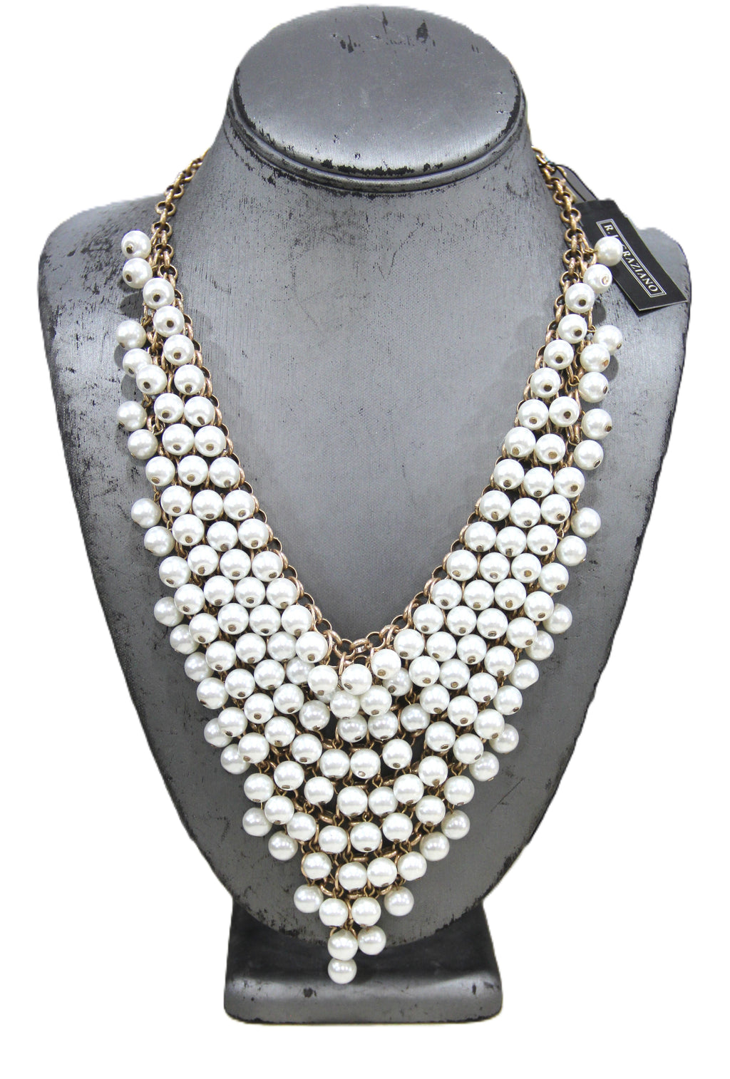 Graziano fx pearl bib necklace