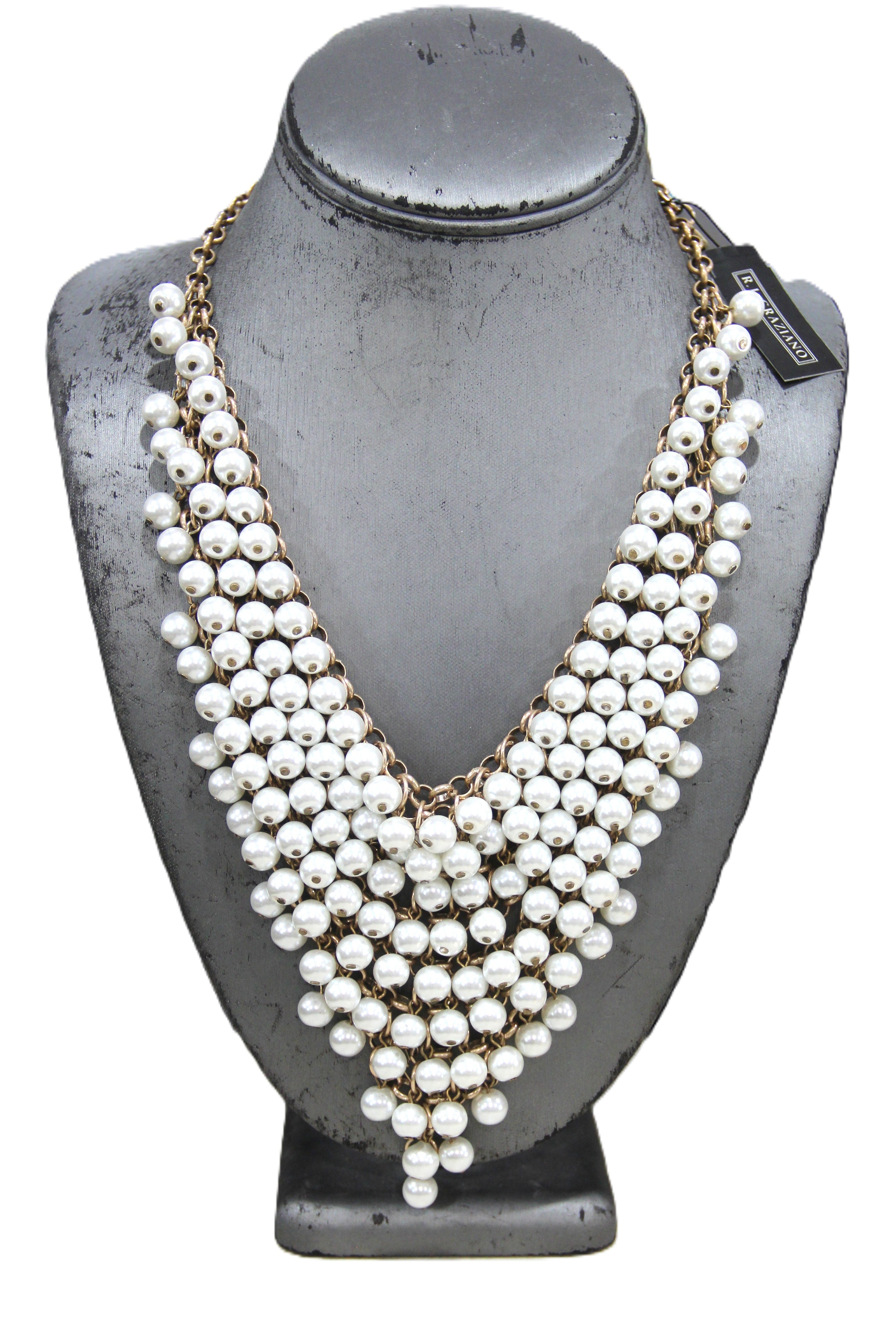 Graziano fx pearl bib necklace