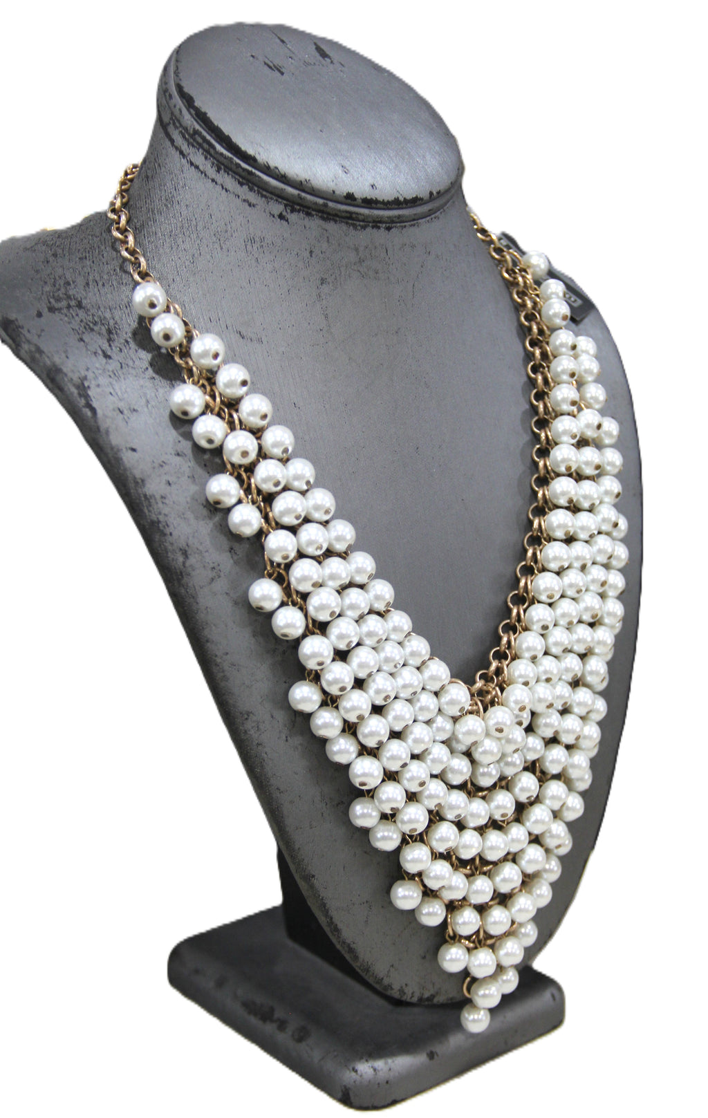 Graziano fx pearl bib necklace