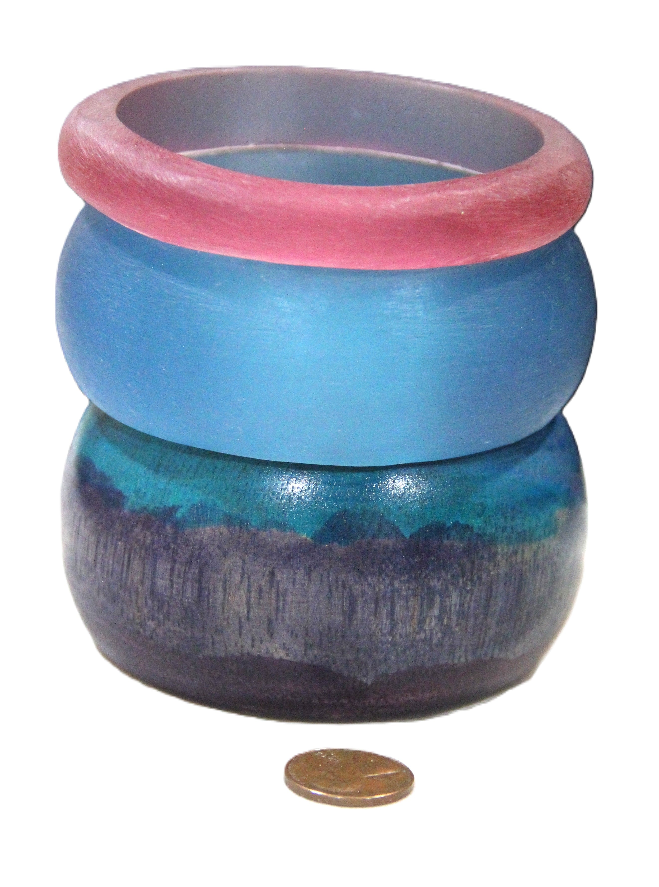 PINK SUNRISE VINTAGE BANGLE BRACELET STACK
