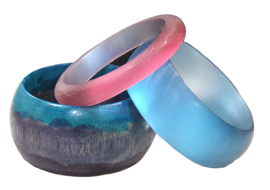 PINK SUNRISE VINTAGE BANGLE BRACELET STACK